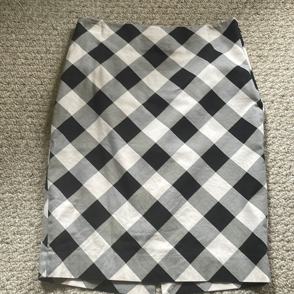 Black and white plaid pencil skirt from The Limited